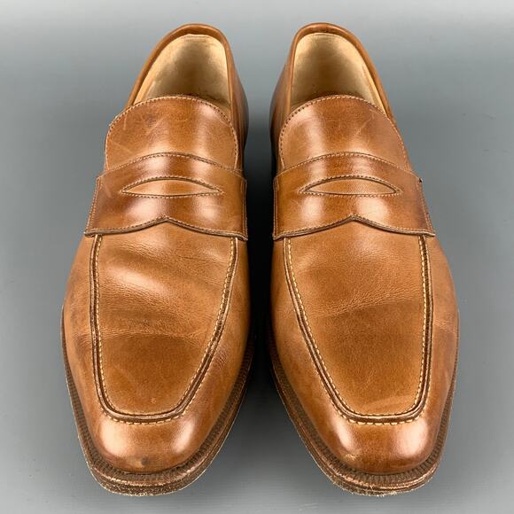 GRAVATI  for WILKES BASHFORD Size 8 Tan Leather Slip On Loafers main image 6